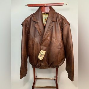 V faux leather Jacket - Made in Italy - Original tag